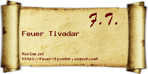Feuer Tivadar névjegykártya