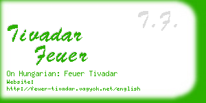 tivadar feuer business card